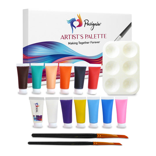 Hand Casting Kit for 2 Adult Hands + Artist Palette Paint Set